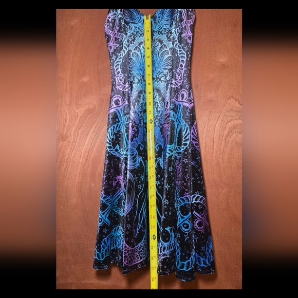 NWT Kaleidoscope Mermaid Velvet Dress XS Extra Small - Picture 3 of 6